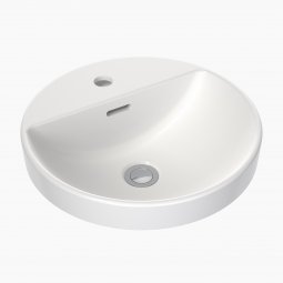 CLARK Round Inset Basin with Tap Landing 400mm (1 Tap Hole with Overflow)