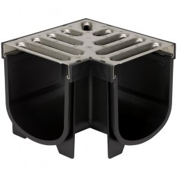 Dux Connecto Trade 130 Corner & Stainless Steel Grate