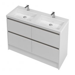 St Michel City 46 Vanity with console basin 1200 Floor Double Basin - 4 Drawers