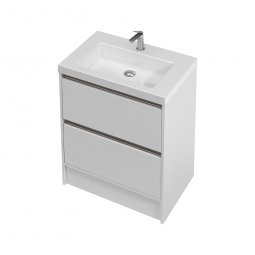 St Michel City 46 Vanity with console basin 700 Floor - 2 Drawers