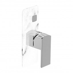Aquatica Elements Shower Mixer with Diverter and White Marble
