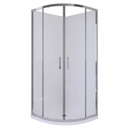 Aquatica Kudos Curved Shower System 1000 x 1000 - Silver