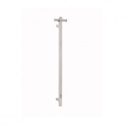 Tranquillity Vertical Heated Towel Rail, Square - Polished Stainless Steel