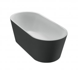 Newtech Rio Freestanding Oval Bath in Black & White