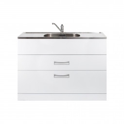 Aquatica Studio Laundry Tub 1200mm, Drawer Model with Stainless Steel Top