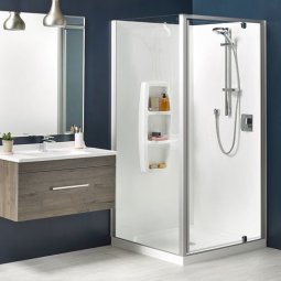 Clearlite Sierra Showers Moulded Wall - Satin
