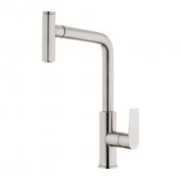 Voda Olympia High Rise Pullout Sink Mixer - Brushed Nickel