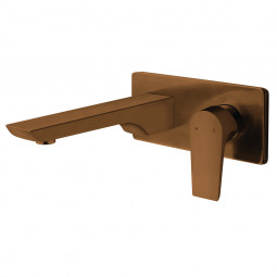 Voda Olympia Wall Mounted Basin Mixer - Brushed Copper   