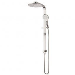 Voda Olympia Double Head Shower (Round) - Brushed Nickel