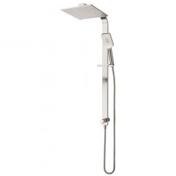 Voda Olympia Double Head Shower (Square) - Brushed Nickel
