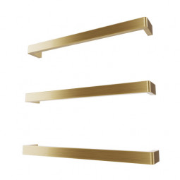 Newtech Vera Rounded Heated Towel Bar 632mm - Brushed Brass