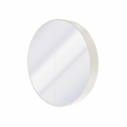Waterware Kzoao 900mm Round Mirror Cabinet Satin White