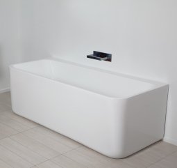 Plumbline Progetto Pure Back To Wall Freestanding Bath 1500
