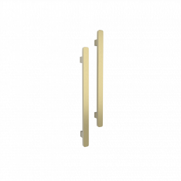 Waterware Towel Rail Vertical Single Bar Square 12V 850mm Brushed Gold