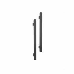 Waterware Towel Rail Vertical Single Bar Square 12V 850mm Satin Black