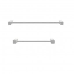 Tranquillity Square Single Towel Rail 370mm - Brushed Steel