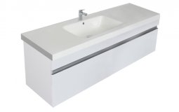 Newtech Brookfield 1200 Slim Wall Hung Single Basin Vanity, 2 Drawer