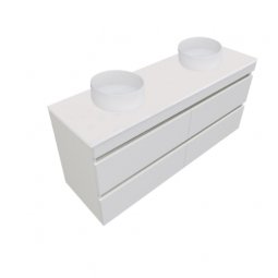 Newtech Vega Wall Hung Double Tier Vanity 1500mm 4 Drawer