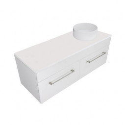 Newtech 1200 Skye Wall Hung Right Hand Offset Basin Vanity  - 2 Drawer