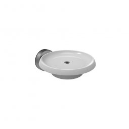 Methven Turoa Soap Dish - White with Stainless Steel