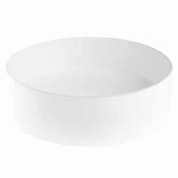 Waterware iStone Round Basin 380 x 110mm Gloss White
