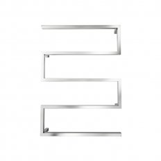 Tranquillity Designer S 5 Bar Square Heated Towel Rail - Stainless Steel