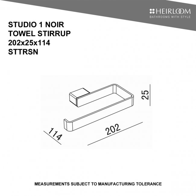 Heirloom Studio 1 Noir Towel Stirrup 