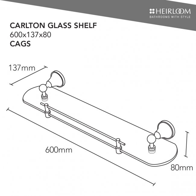 Heirloom Carlton Glass Shelf