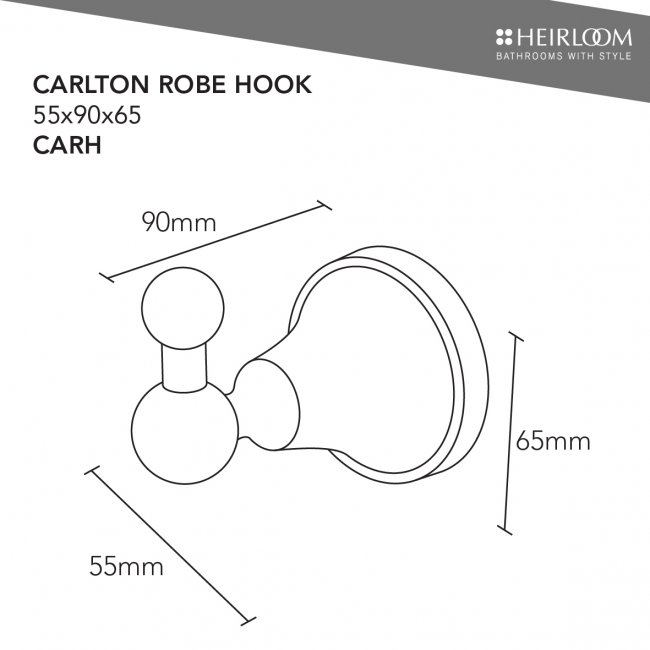 Heirloom Carlton Robe Hook