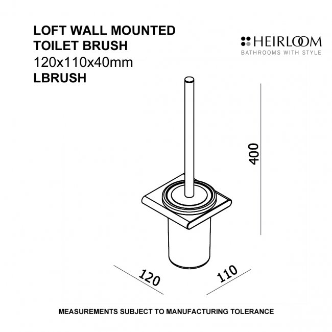 Heirloom Loft Wall Mounted Toilet Brush