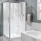 Clearlite Millennium Showers Moulded Wall - White