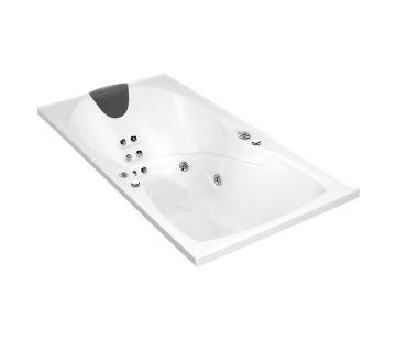 Evora Hydrotherapy Massage Rectangular Spa Bath