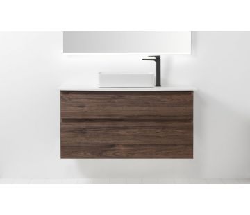 Soft Solid Surface 1200 Wall-Hung Vanity, 2 Drawers