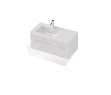 Riva Wall 900 Left or Right Basin, 2 Doors, 1 Drawer 
