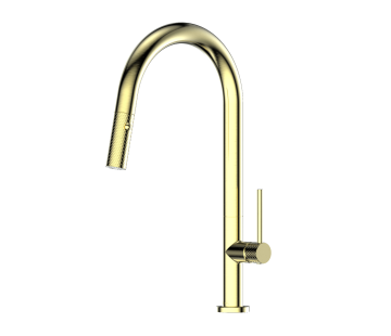 Tesora Pulldown Sink Mixer - Brushed Brass