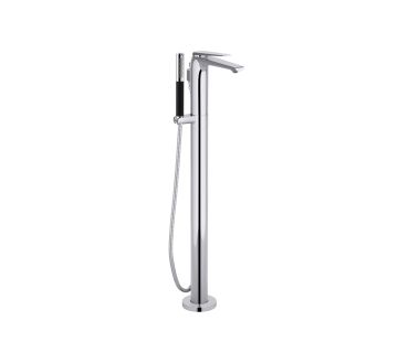 Avid Floor Mount Bath Filler with Handshower