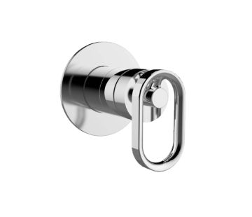 Components Shower/Bath Mixer, Thin Trim, Industrial Handle