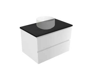 Evolve Bare Wall Vanity, Flat Concrete Top, 750mm