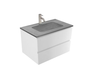 Evolve Bare Wall Vanity, Concrete Basin, 750mm