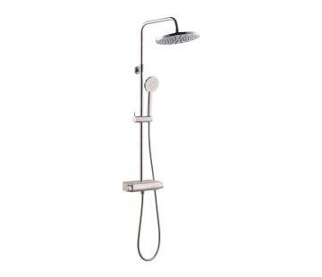 Class Thermostatic Round Shower Set with Shelf