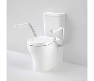 Opal Cleanflush Easy Height Wall-Faced Close-Coupled Suite (Double flap white seat and armrest)