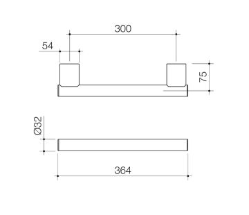 Opal Support Rail Straight