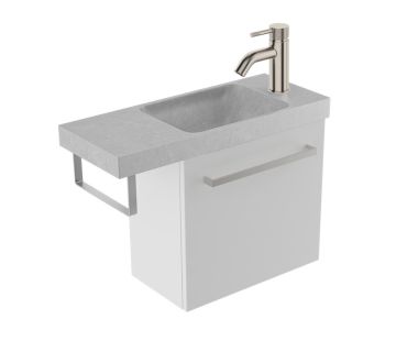 Sixty Bare Concrete Wall Vanity, 600mm