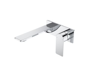 Urbane II 180mm Wall Basin/Bath Mixer - Rectangle Cover Plate