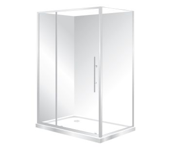 Aquero 2-Sided Corner Acrylic Showers 1200 x 800 - Sliding Door