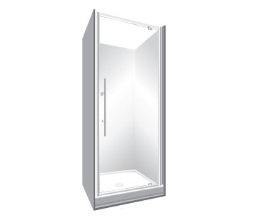 Aquero 3-Sided Alcove Acrylic Showers - Pivot Door