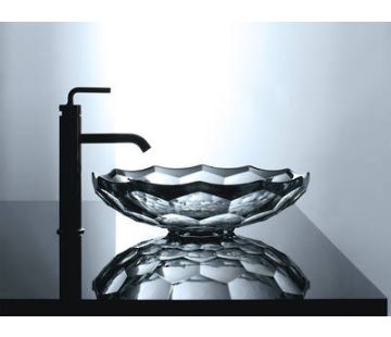 Briolette Faceted Glass Vessel Basin