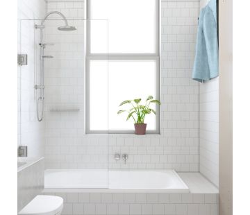 Alto Bath Screen - Single Hinged Panel 