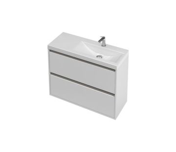 City 35 Vanity 900 Wall Right Basin - 2 Drawers