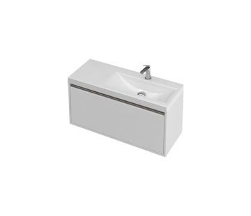 City 35 Vanity 900 Wall Right Basin - 1 Drawer